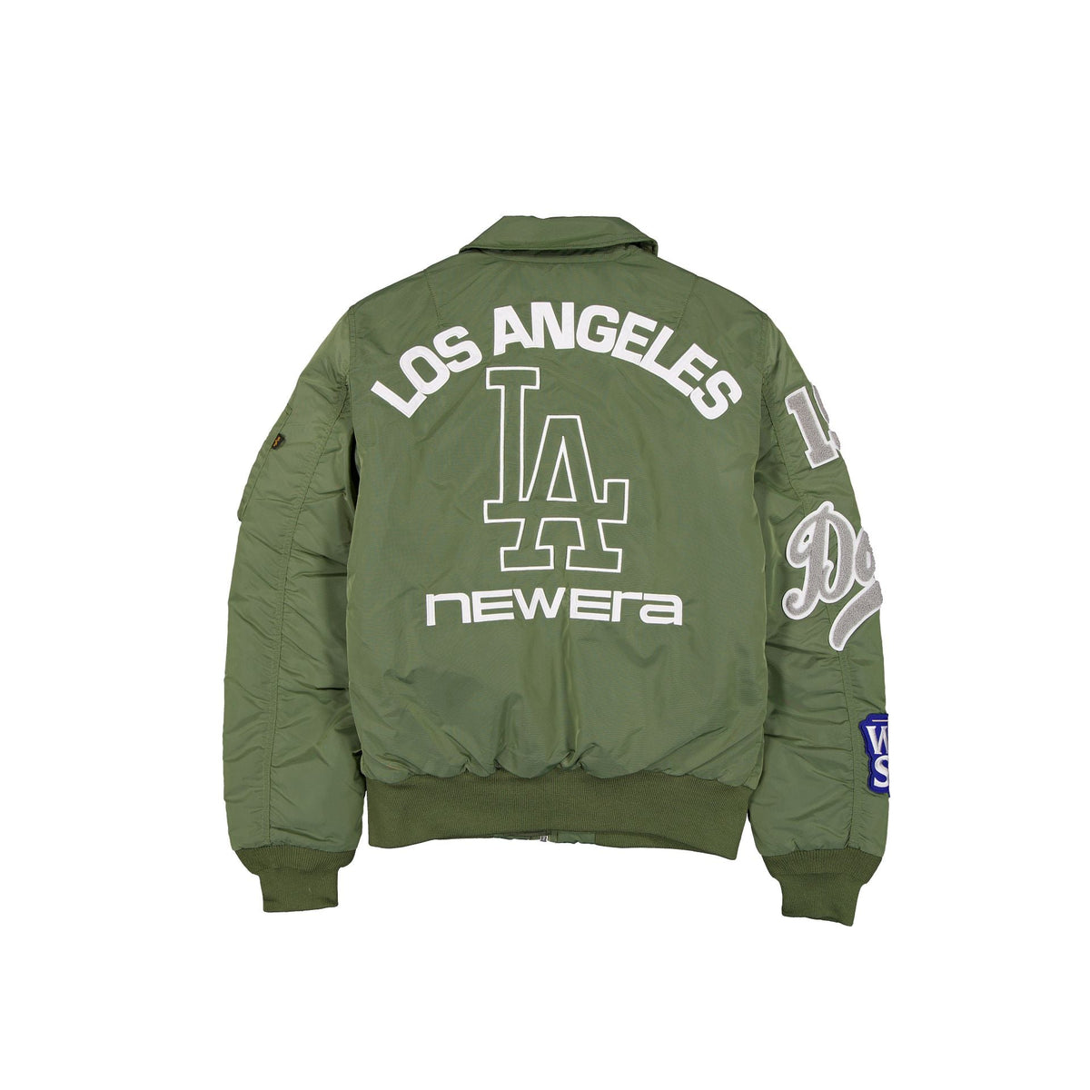 Alpha Industries x Los Angeles Dodgers Sage Green MA-1 Flight Jacket