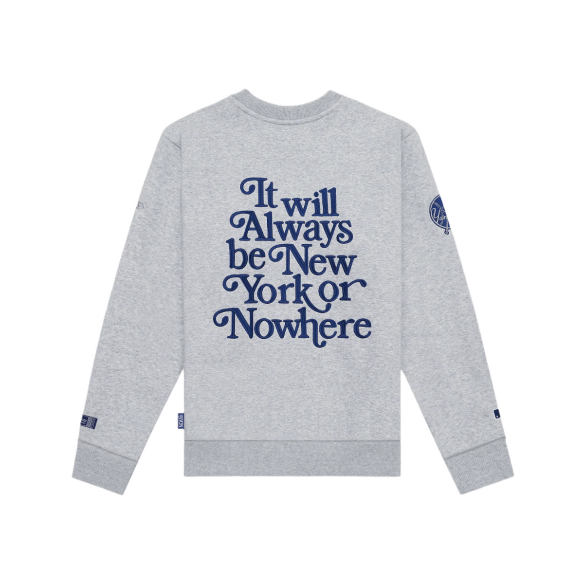 New York or Nowhere x New York Yankees Heather Gray Motto Crewneck