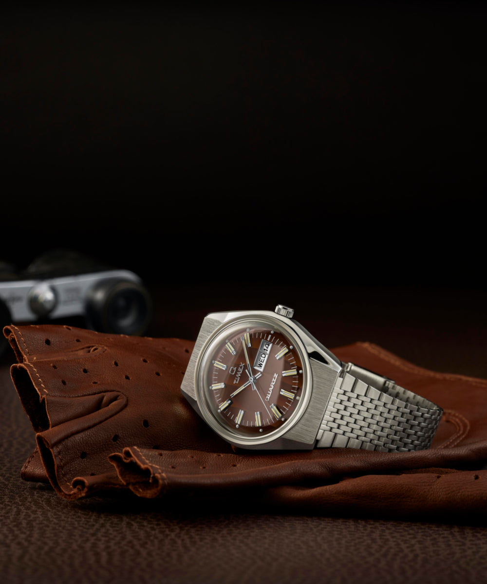 Q Timex® Falcon Eye 38mm Stainless Steel Bracelet Watch