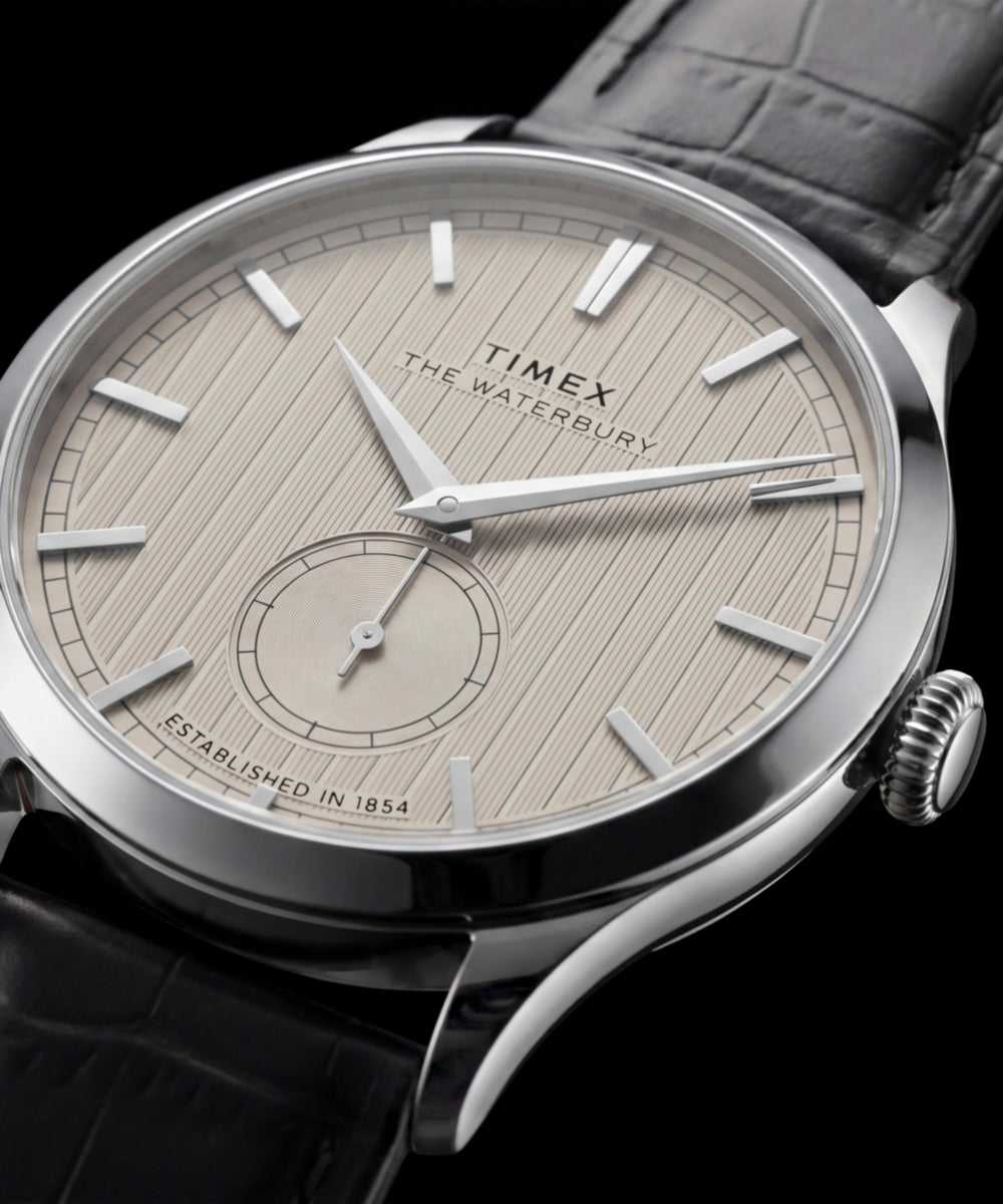 Waterbury Classic Sub-Second 39mm Leather Strap Watch