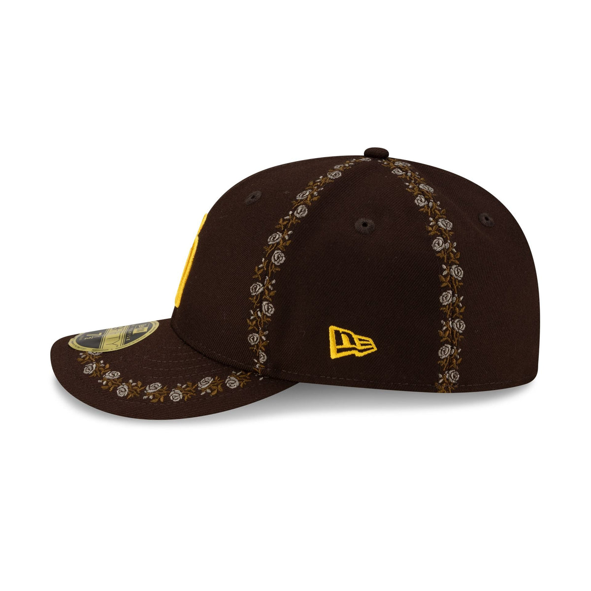 San Diego Padres Rose Emblem Low Profile 59FIFTY Fitted Hat