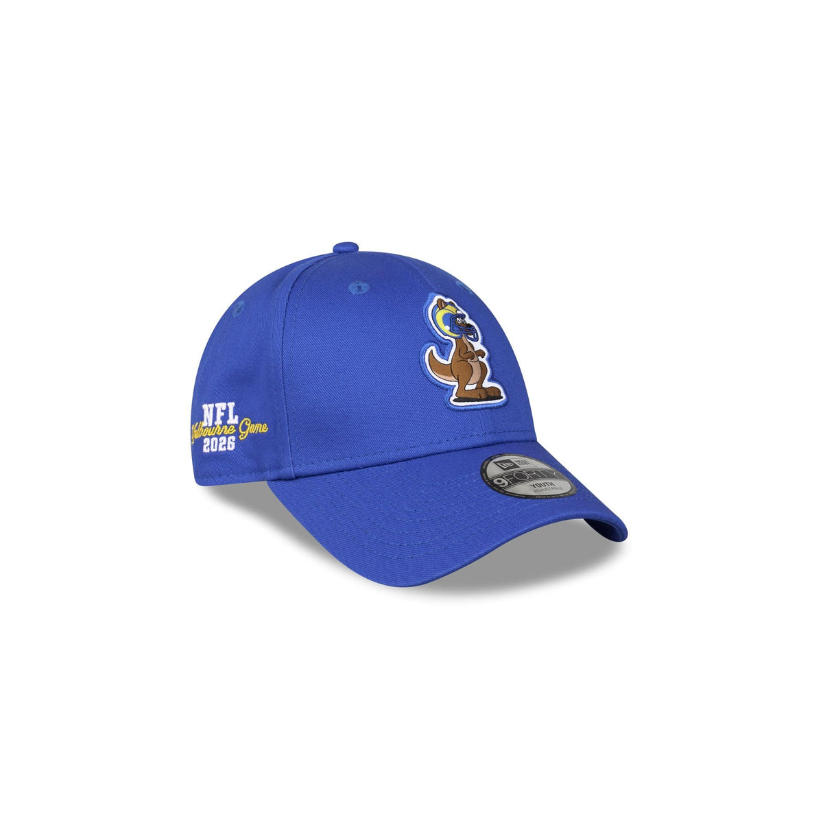 Los Angeles Rams 2026 Melbourne Game Kangaroo Kids 9FORTY Snapback Hat