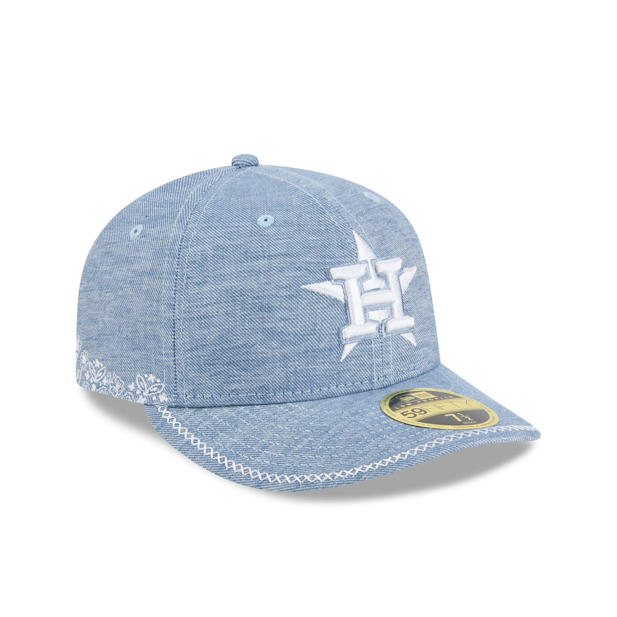 Houston Astros Hand Stitched Chambray Low Profile 59FIFTY Fitted Hat