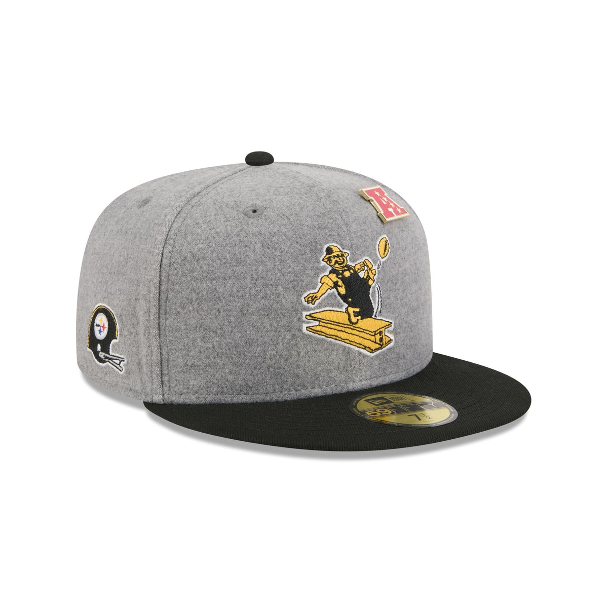 Pittsburgh Steelers Heather Gray Wool 59FIFTY Fitted Hat
