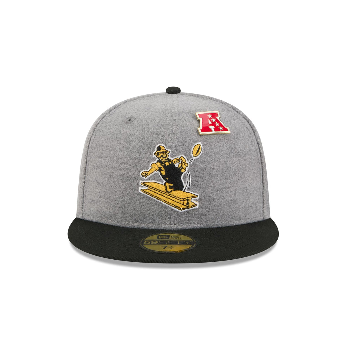 Pittsburgh Steelers Heather Gray Wool 59FIFTY Fitted Hat
