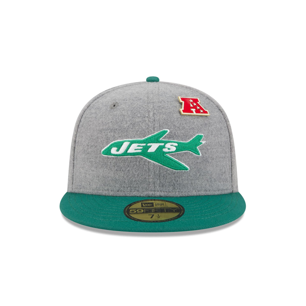 New York Jets Heather Gray Wool 59FIFTY Fitted Hat