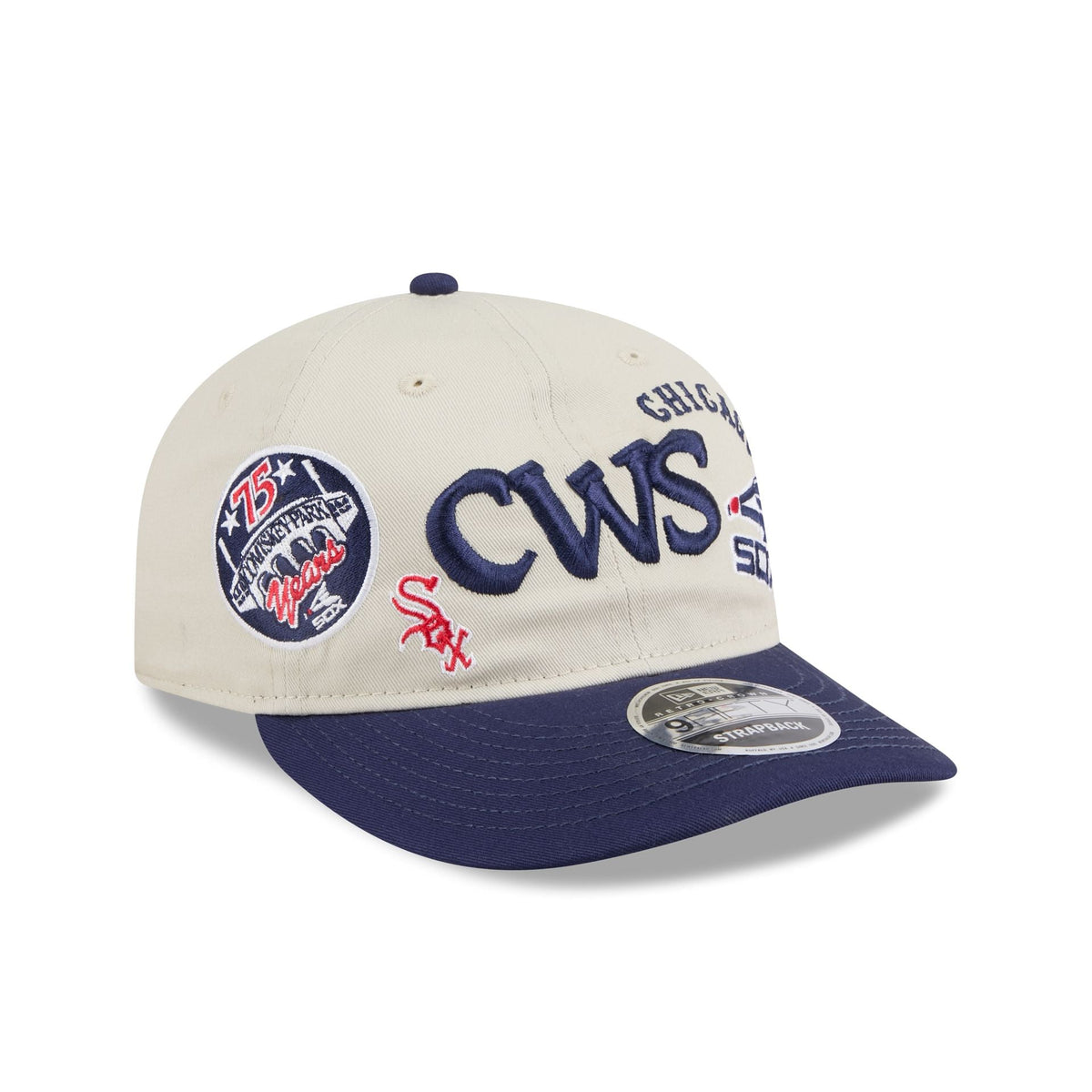 Chicago White Sox Scattered Patches Retro Crown 9FIFTY Snapback Hat