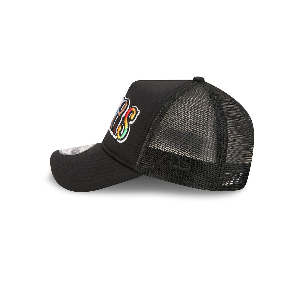 San Francisco 49ers Rainbow Wordmark 9FORTY A-Frame Trucker Hat