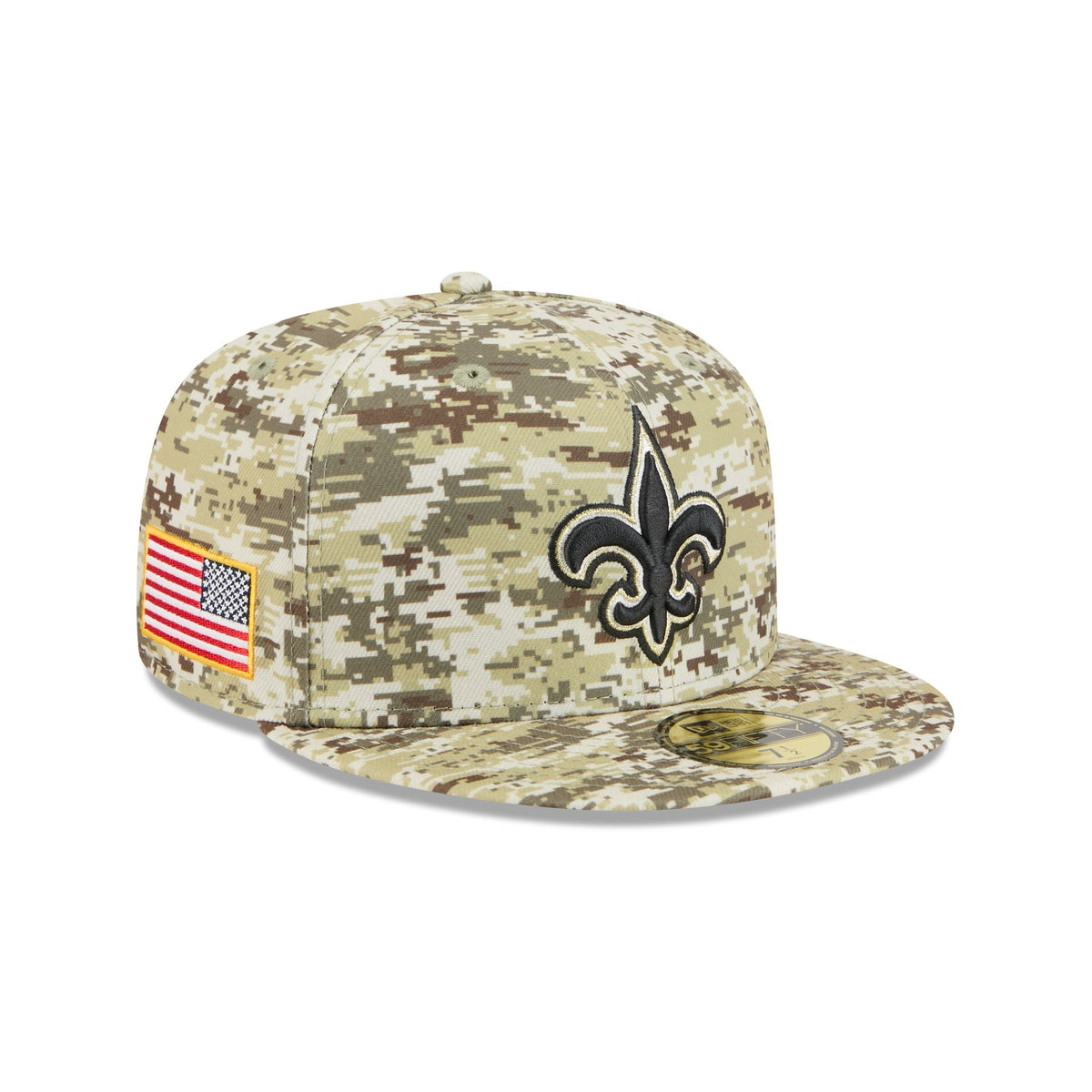 New Orleans Saints 2025 Salute to Service Fan Gear 59FIFTY Fitted Hat
