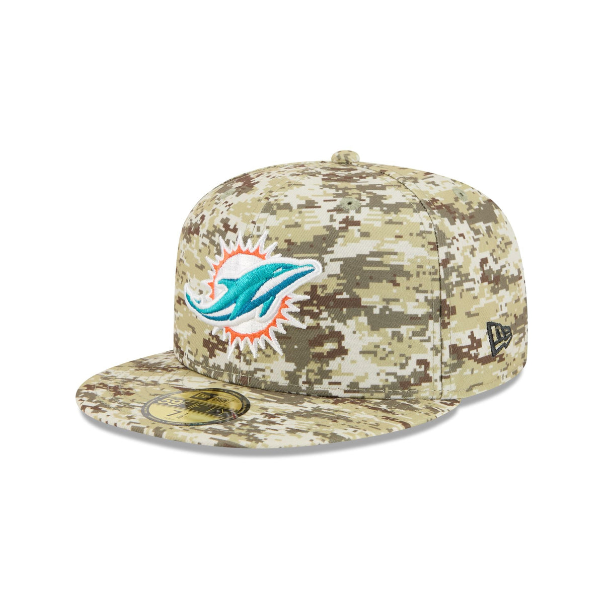 Miami Dolphins 2025 Salute to Service Fan Gear 59FIFTY Fitted Hat