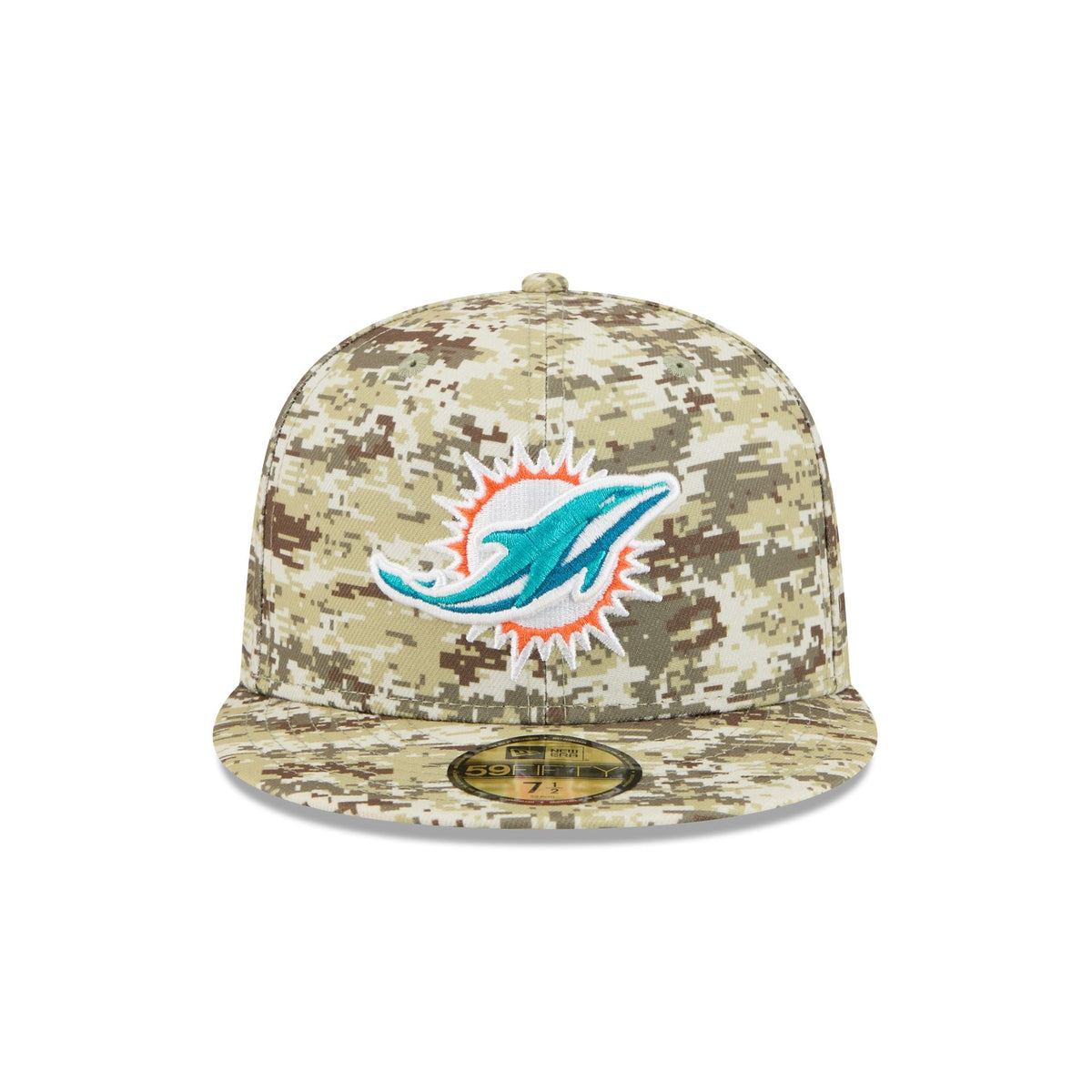 Miami Dolphins 2025 Salute to Service Fan Gear 59FIFTY Fitted Hat
