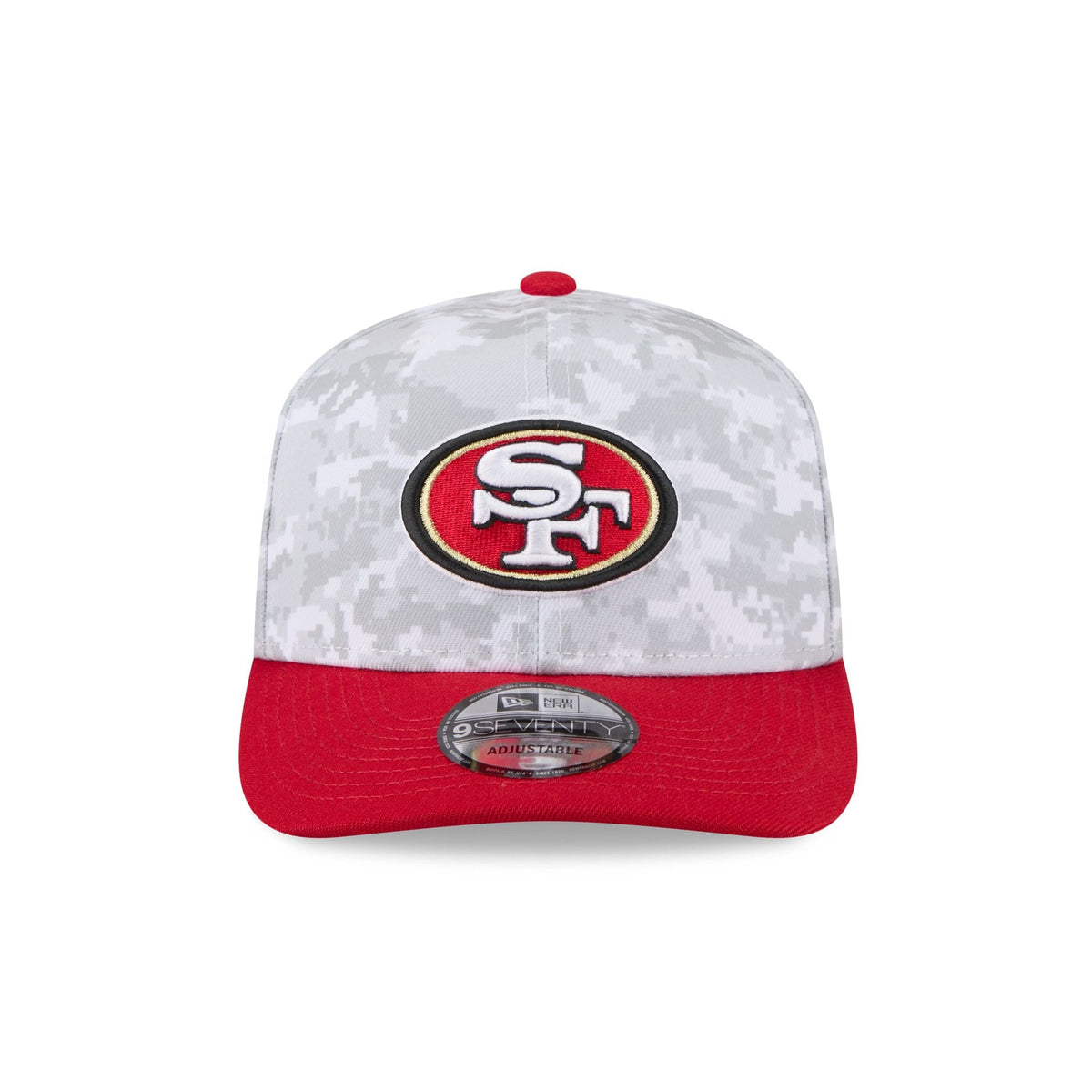 San Francisco 49ers 2025 Salute to Service Fan Gear 9SEVENTY Stretch-Snap Hat