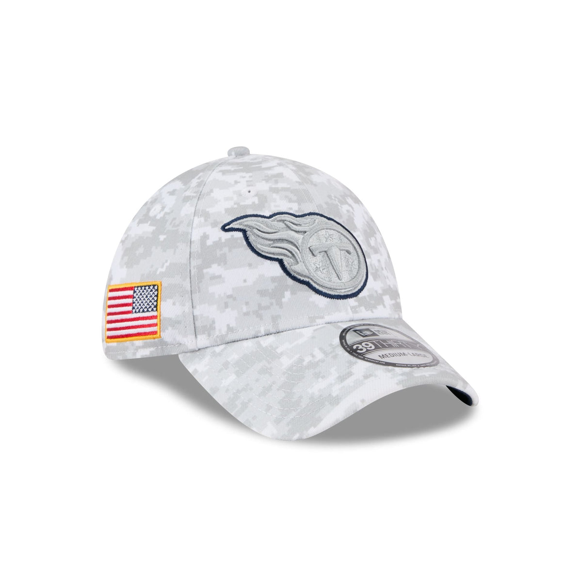 Tennessee Titans 2025 Salute to Service Fan Gear 39THIRTY Stretch Fit Hat