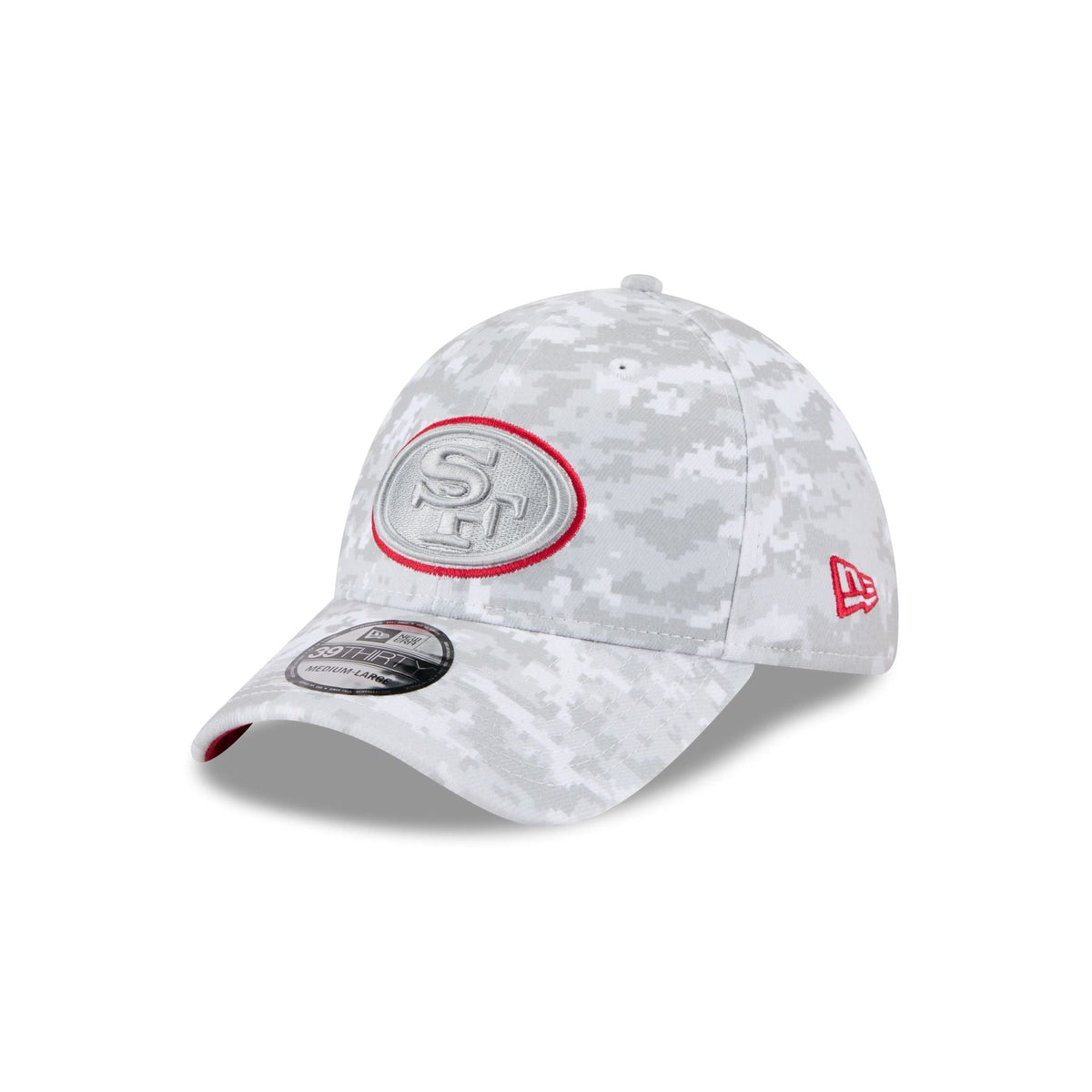 San Francisco 49ers 2025 Salute to Service Fan Gear 39THIRTY Stretch Fit Hat