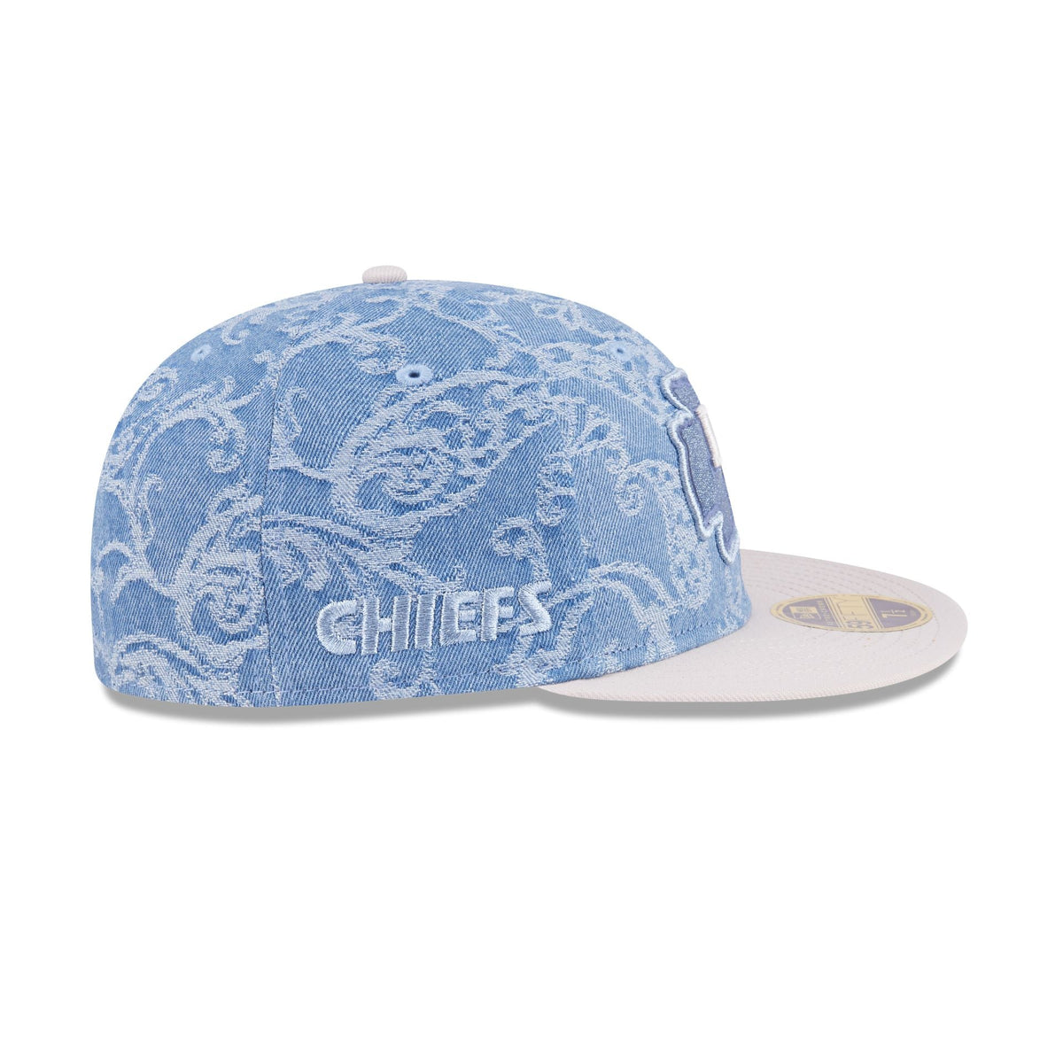 Just Caps Jacquard Denim Kansas City Chiefs Retro Crown 59FIFTY Fitted Hat
