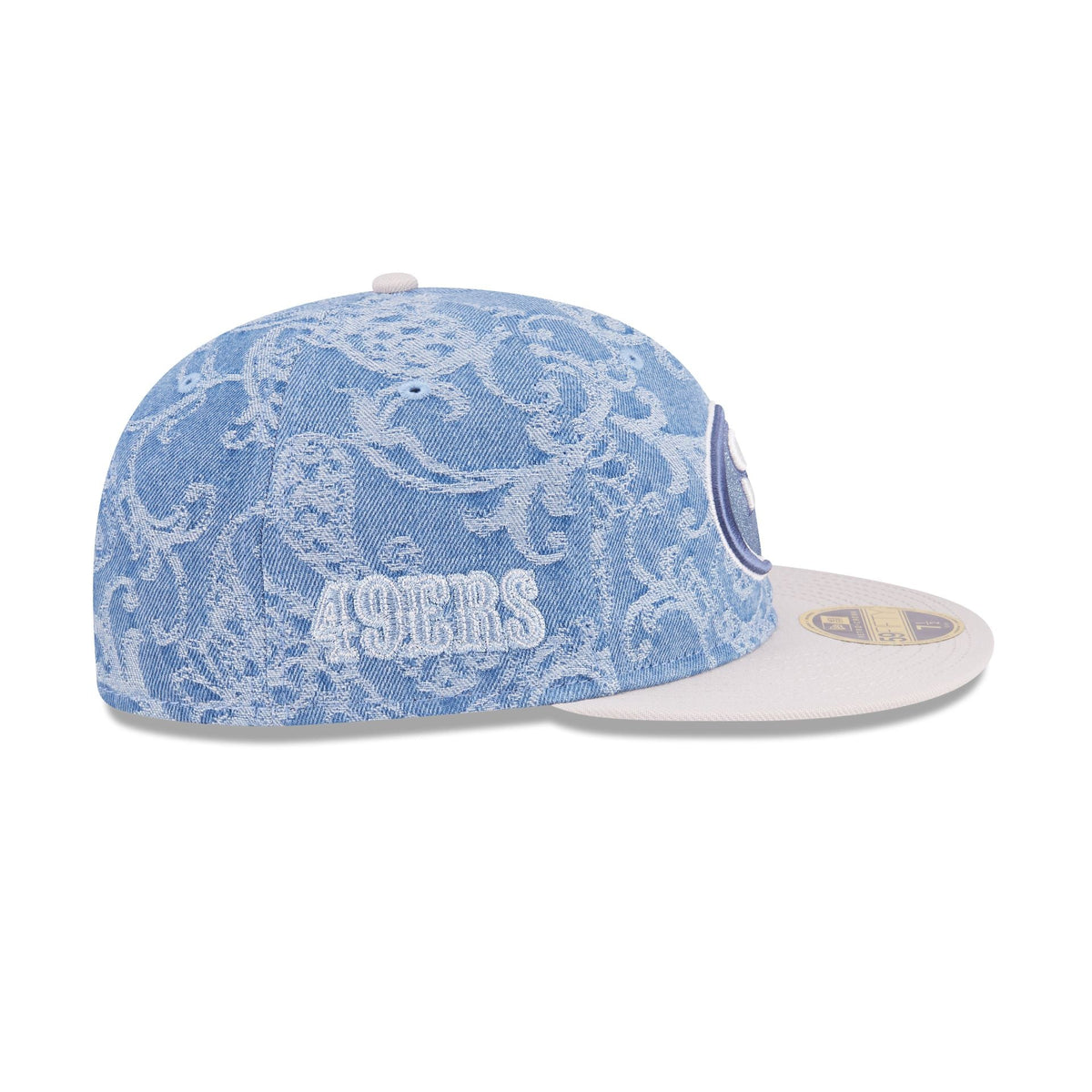 Just Caps Jacquard Denim San Francisco 49ers Retro Crown 59FIFTY Fitted Hat