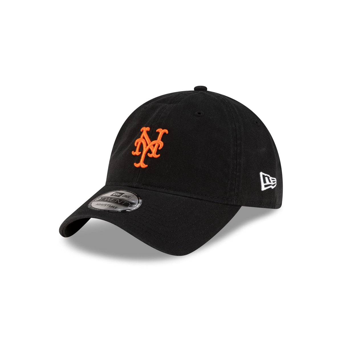 New York Mets Black Washed Script 9TWENTY Adjustable Hat