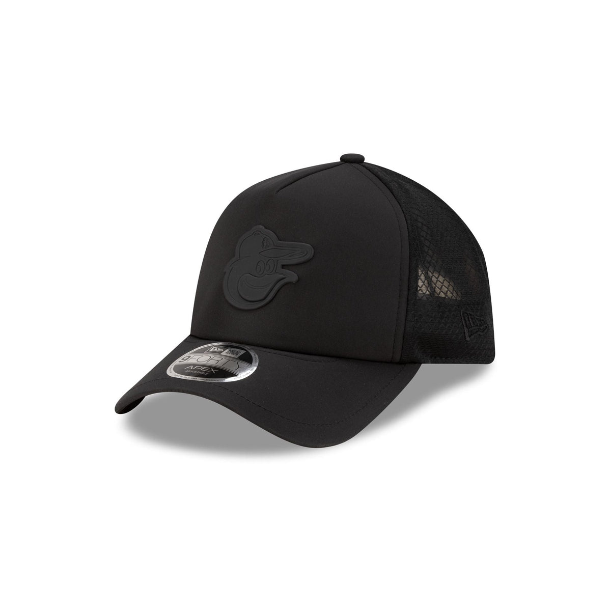Baltimore Orioles 2026 Batting Practice Black 9FORTY APEX Trucker Hat