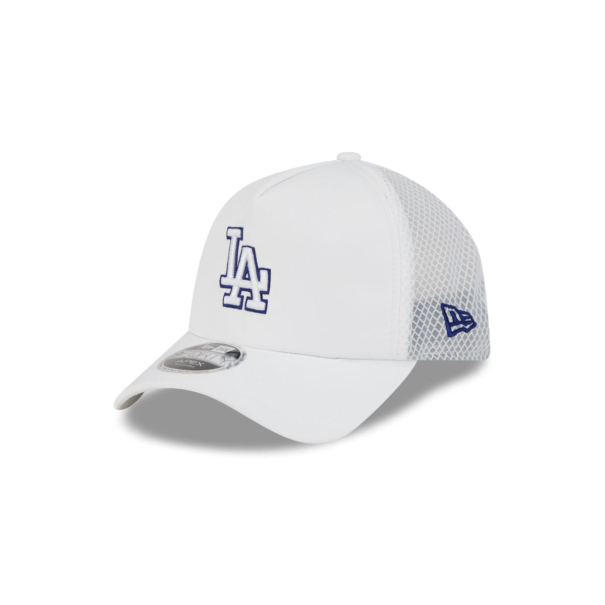 Los Angeles Dodgers 2026 Batting Practice White 9FORTY APEX Trucker Hat