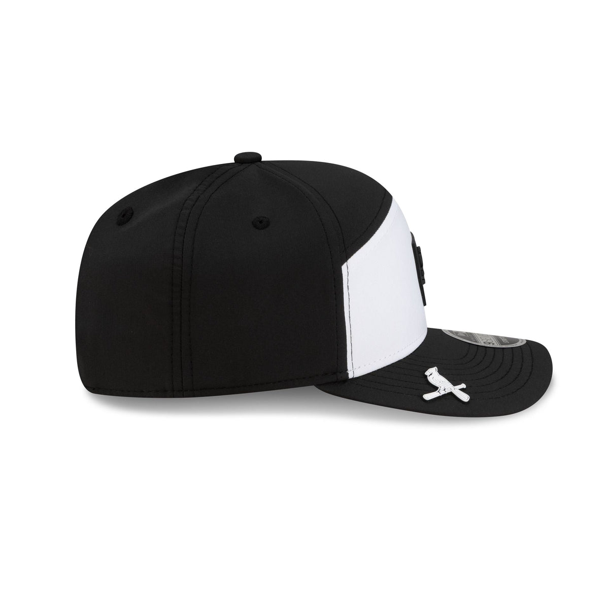 St. Louis Cardinals 2026 Clubhouse Black & White Split Panel 9SEVENTY Stretch-Snap Hat