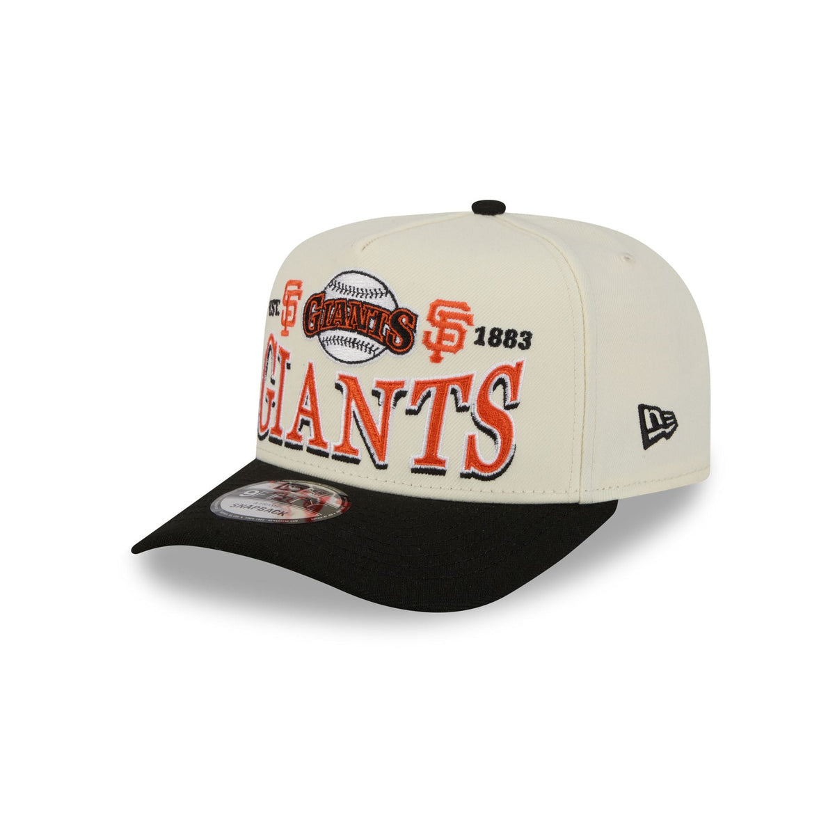 San Francisco Giants Three Hit Chrome White 9FIFTY A-Frame Snapback Hat