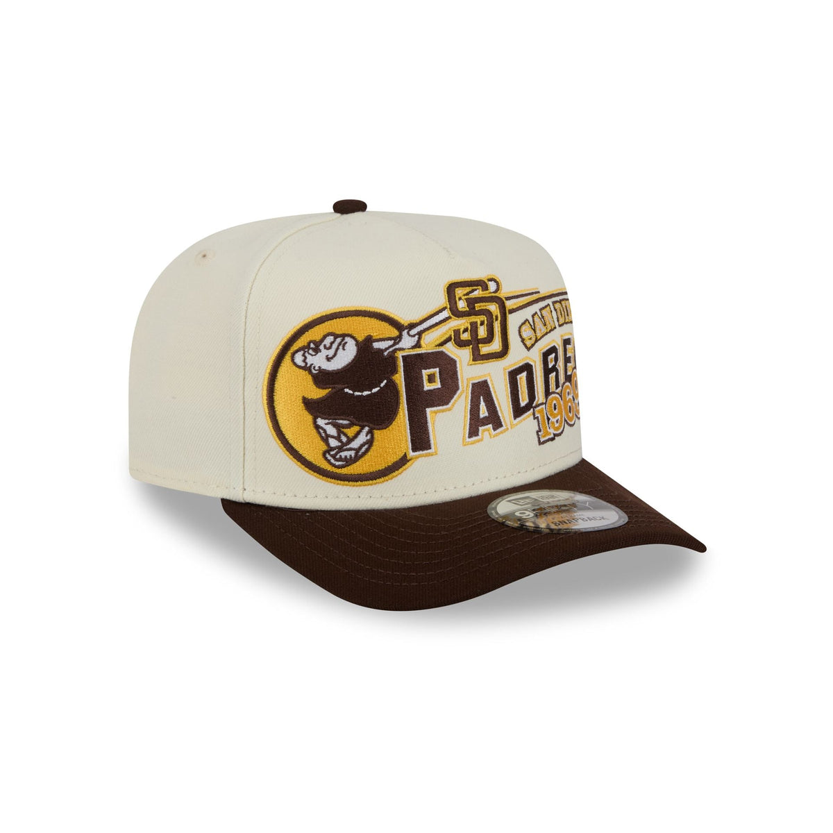 San Diego Padres Chrome White Classic 9FIFTY A-Frame Snapback Hat