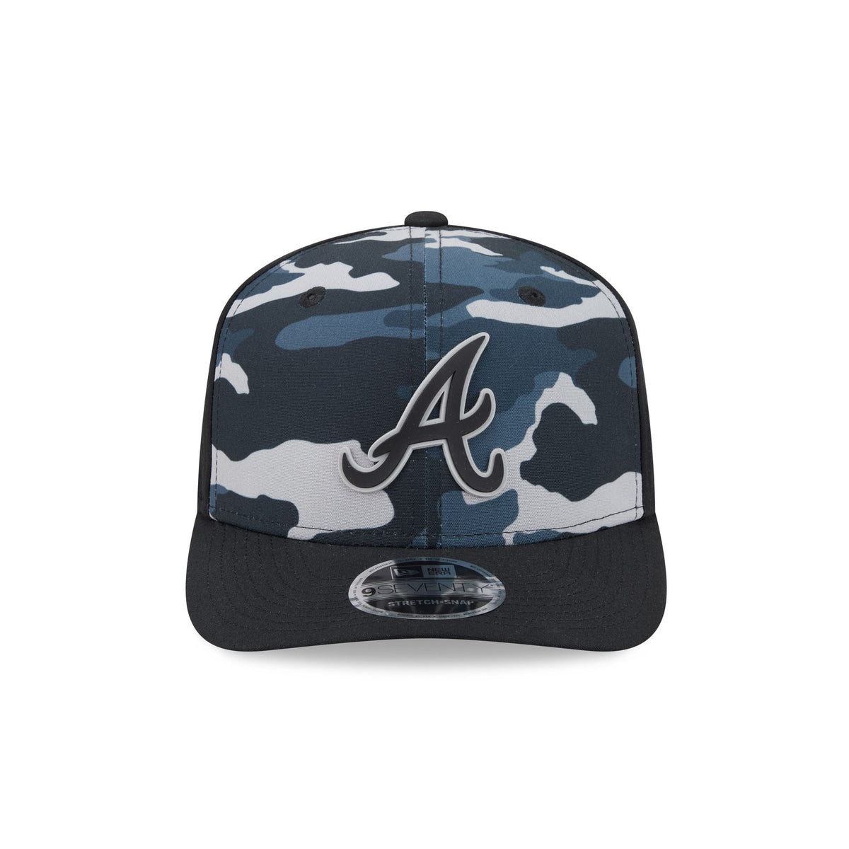 Atlanta Braves Black Camo Performance 9SEVENTY Stretch-Snap Hat