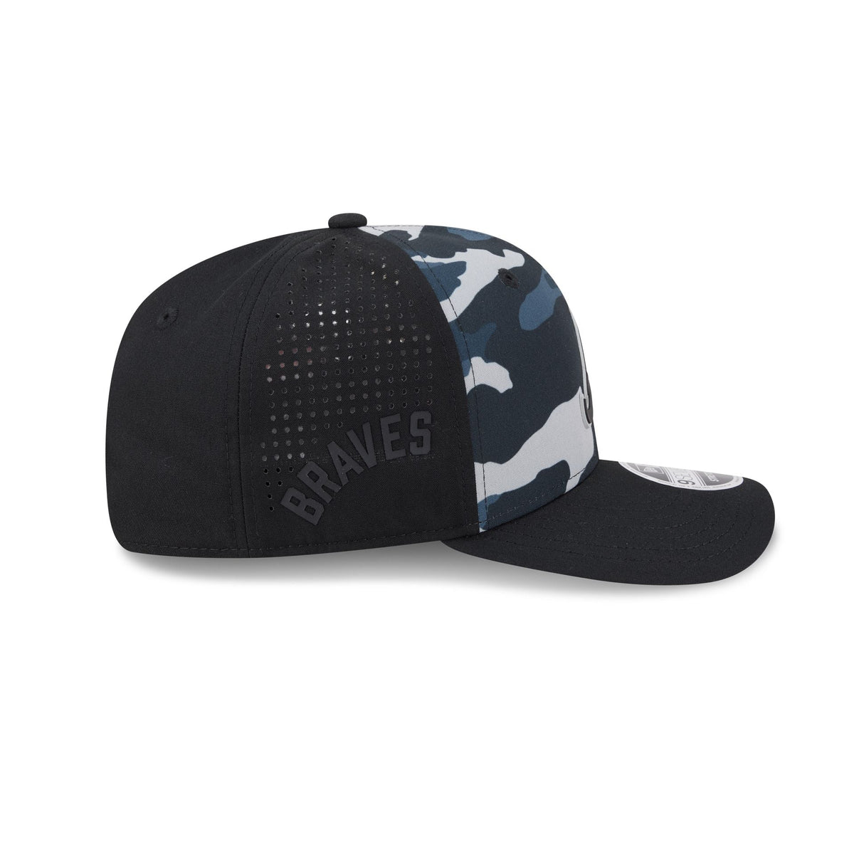 Atlanta Braves Black Camo Performance 9SEVENTY Stretch-Snap Hat