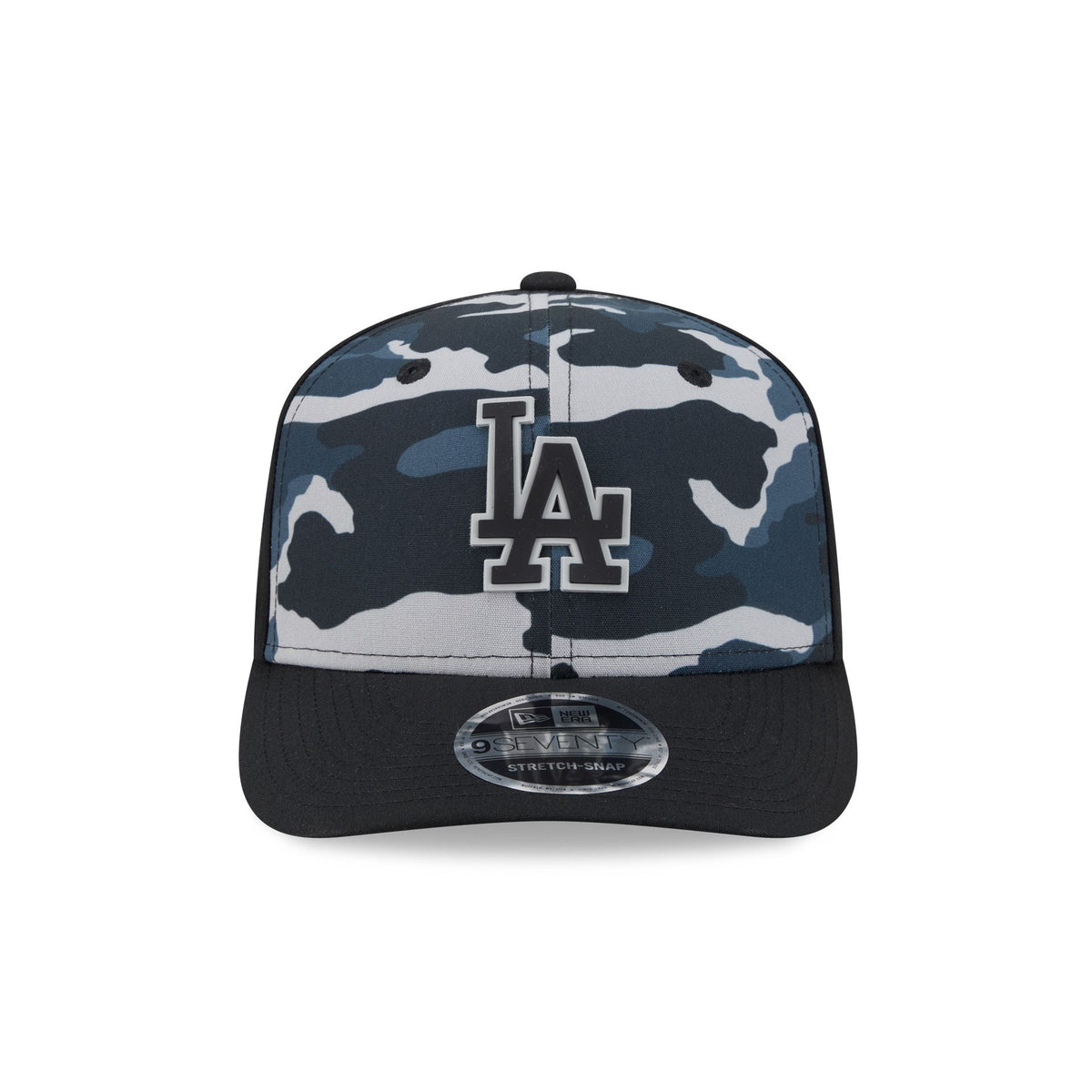Los Angeles Dodgers Black Camo Performance 9SEVENTY Stretch-Snap Hat