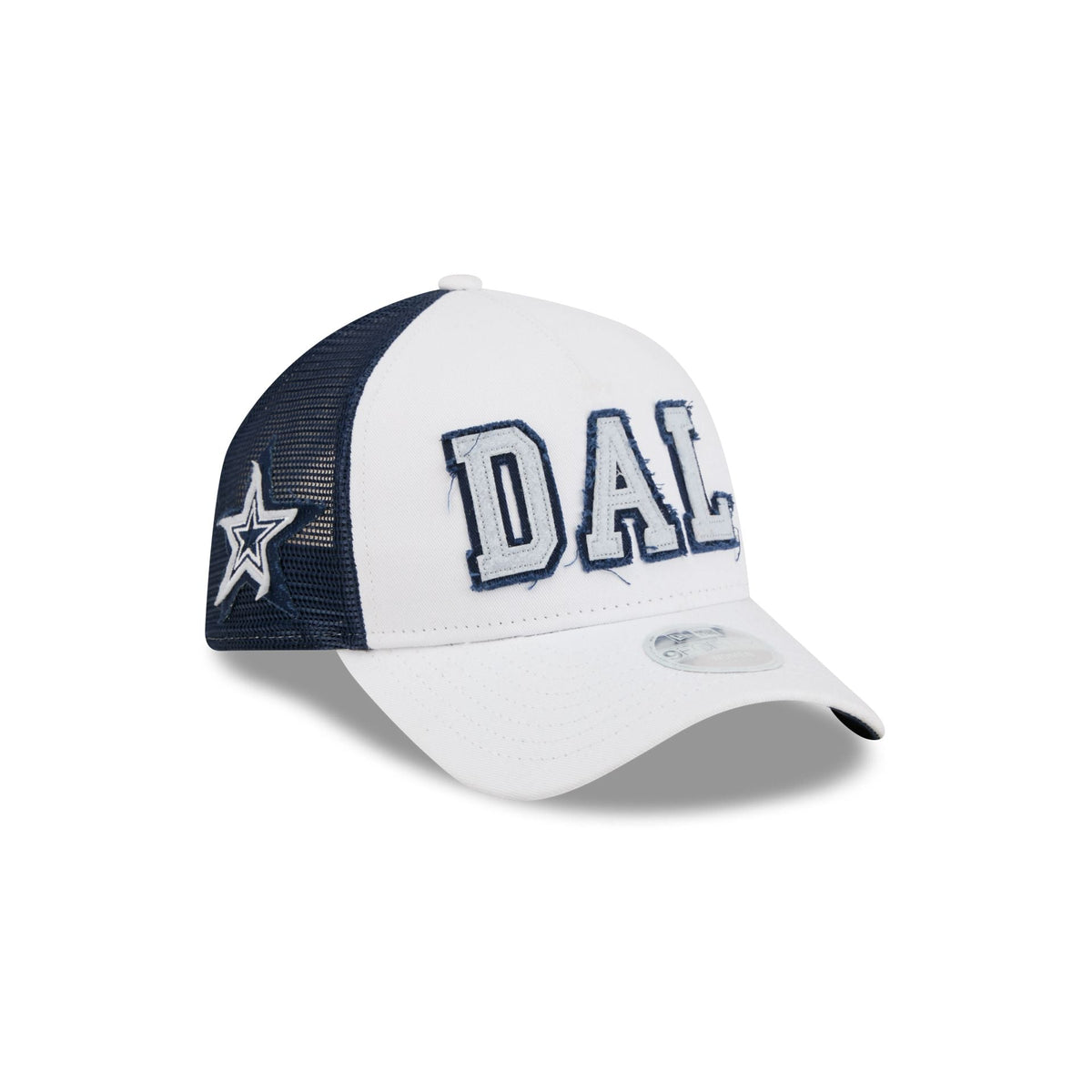 Dallas Cowboys Optic White Felt Logo Women's 9FORTY M-Crown A-Frame Trucker Hat