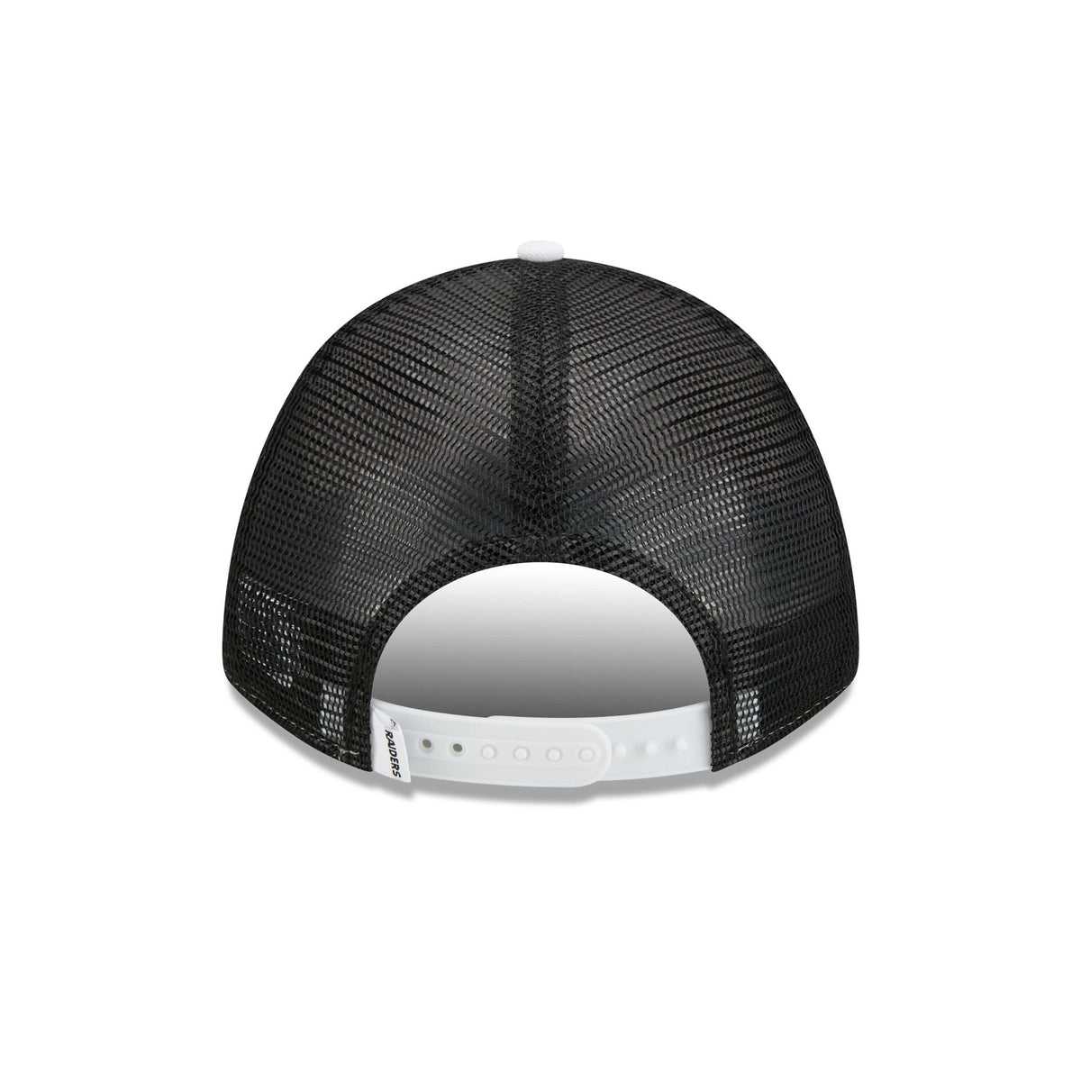 Las Vegas Raiders Optic White Felt Logo Women's 9FORTY M-Crown A-Frame Trucker Hat