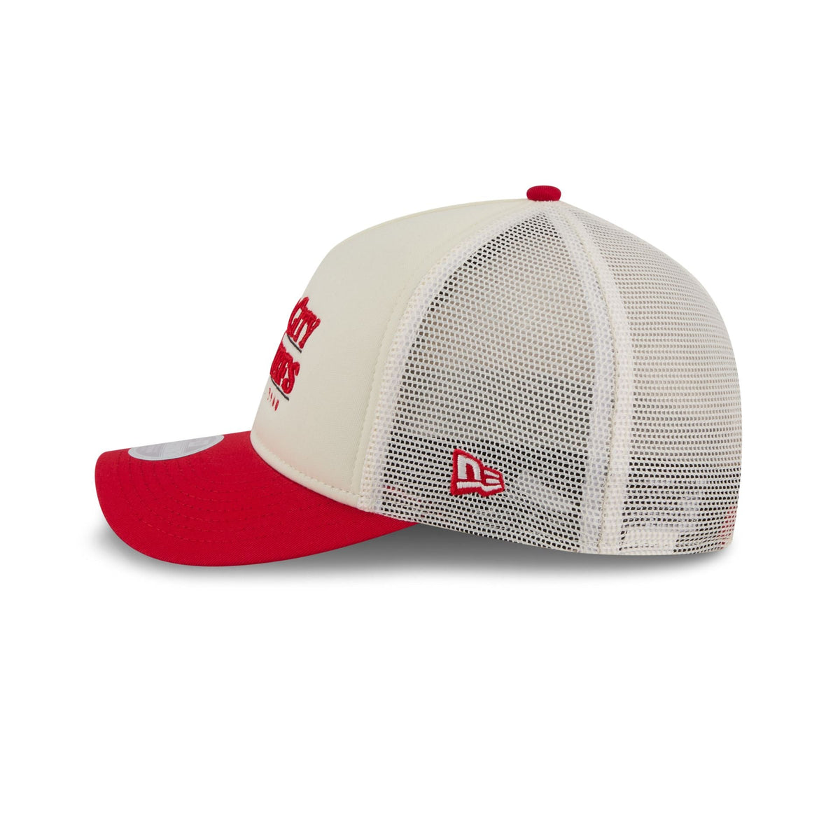 Kansas City Chiefs Retro Chrome Women's White 9FORTY M-Crown A-Frame Trucker Hat