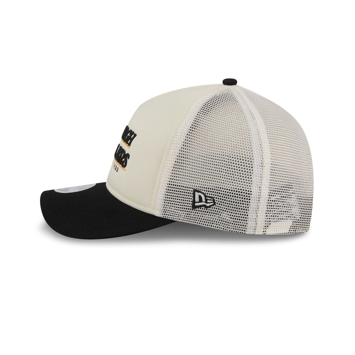 Pittsburgh Steelers Retro Chrome Women's White 9FORTY M-Crown A-Frame Trucker Hat