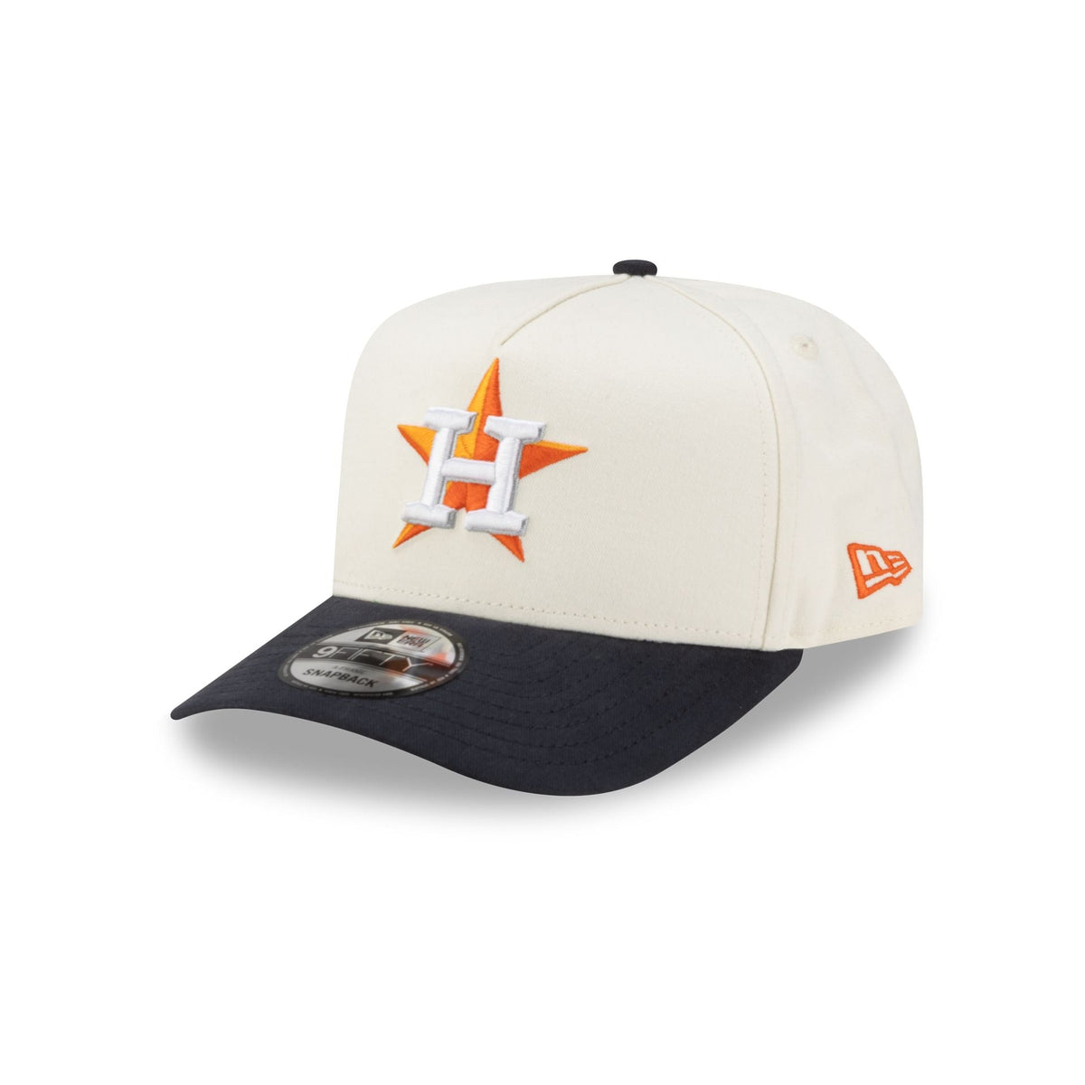 Houston Astros Cotton Brush Chrome Pre-Curve 9FIFTY A-Frame Snapback Hat
