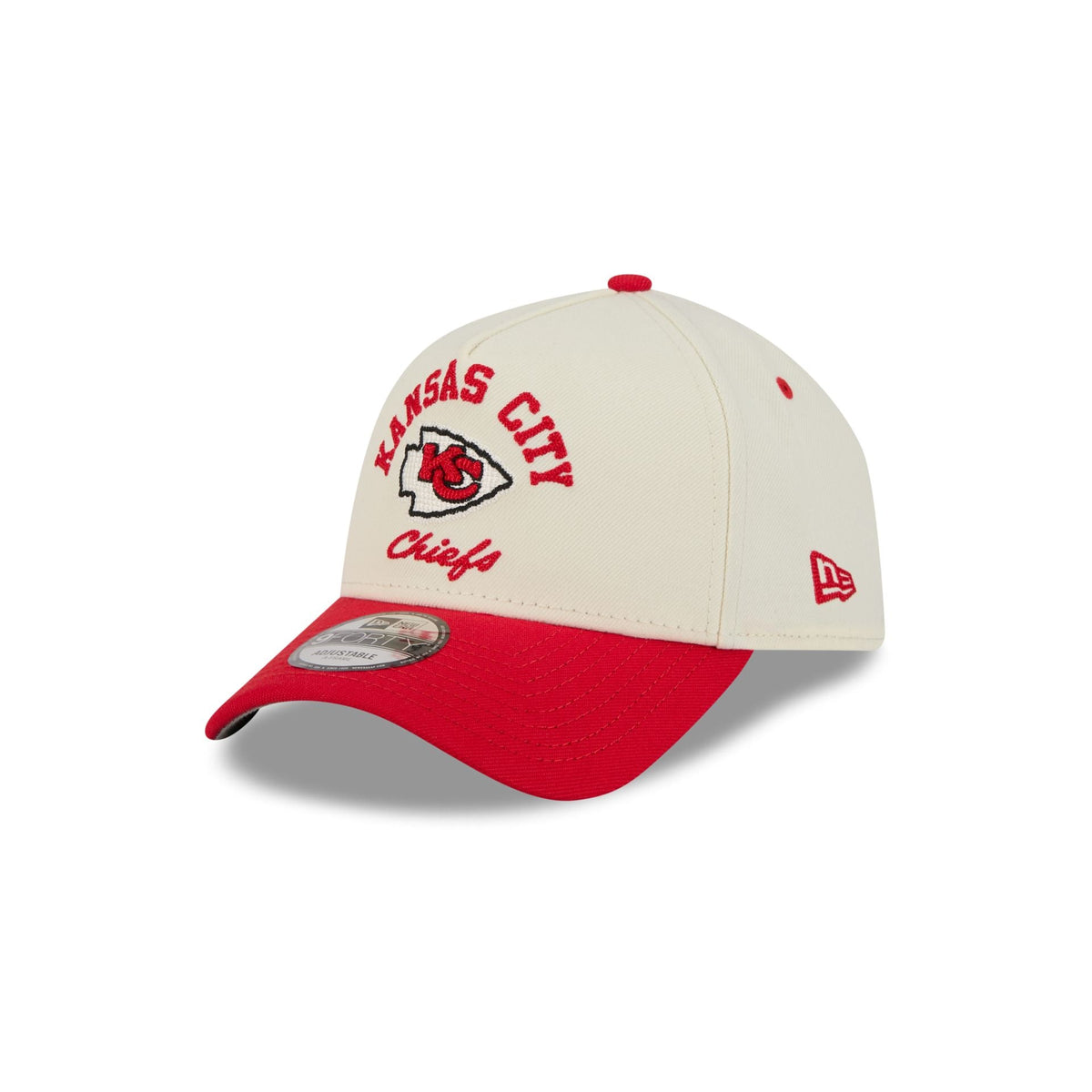Kansas City Chiefs Chrome White Arched 9FORTY A-Frame Snapback Hat