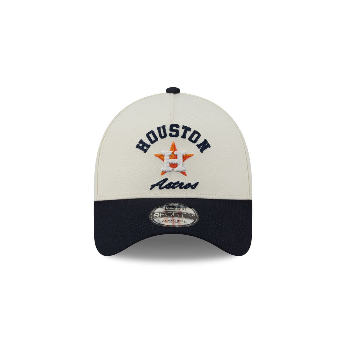 Houston Astros Chrome White Arched 9FORTY A-Frame Snapback Hat