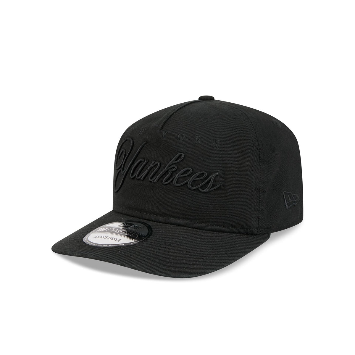 New York Yankees All Black Scripted 19TWENTY Adjustable Hat