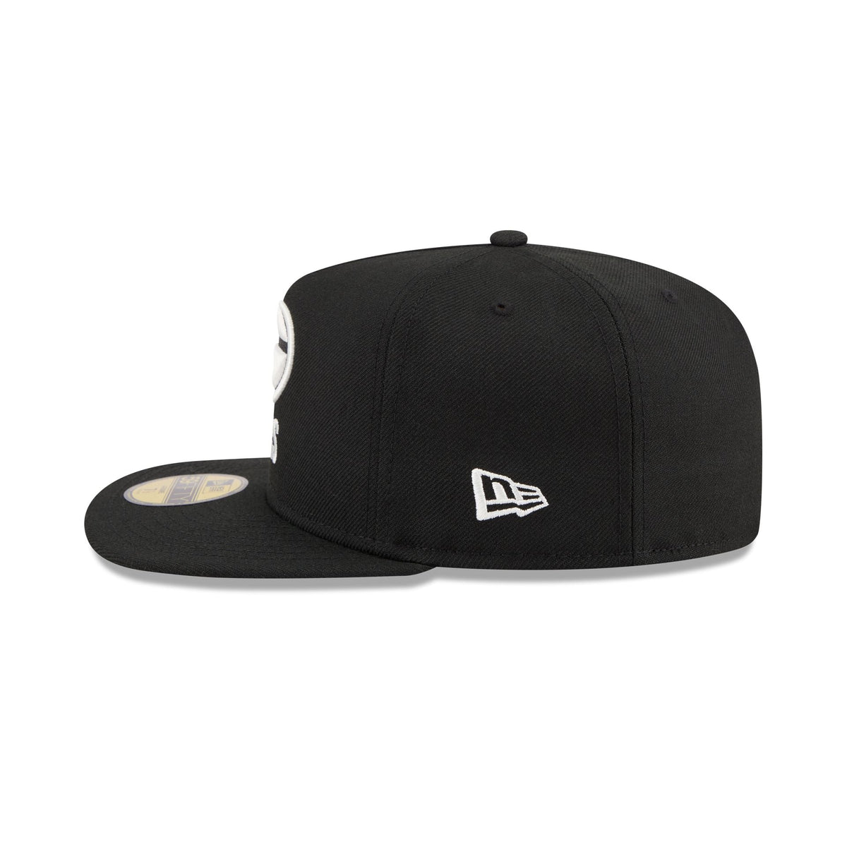Just Caps Chiseled Logo Green Bay Packers 59FIFTY A-Frame Fitted Hat