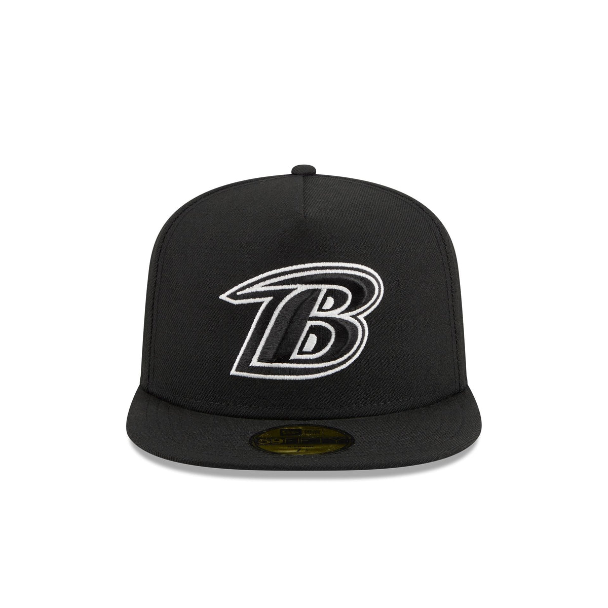 Just Caps Chiseled Logo Baltimore Ravens 59FIFTY A-Frame Fitted Hat