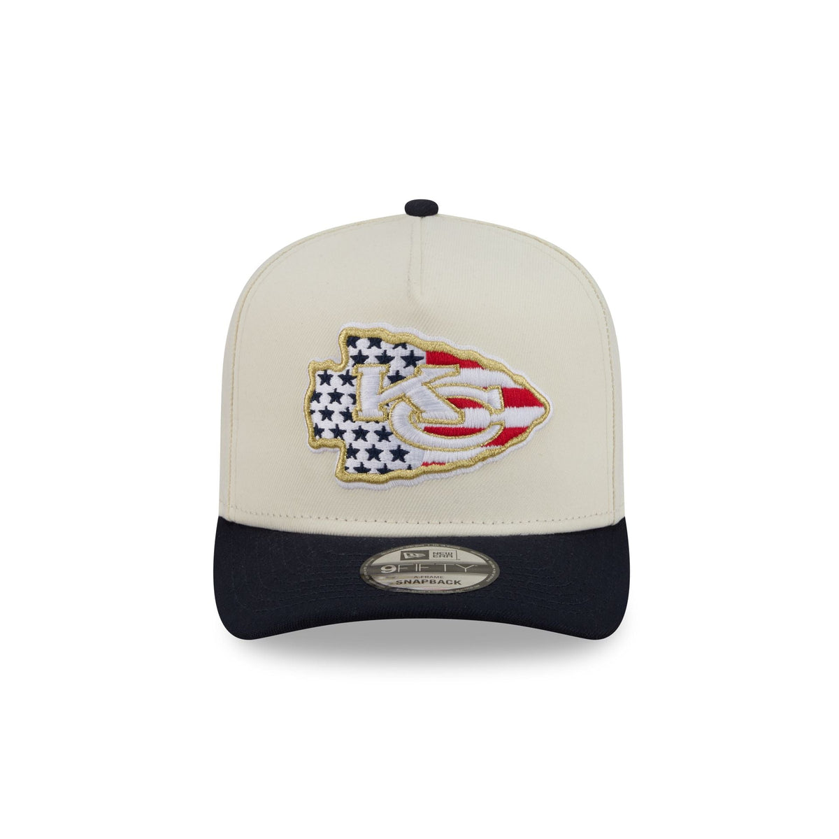 Kansas City Chiefs Chrome White Stars and Stripes 9FIFTY A-Frame Snapback Hat