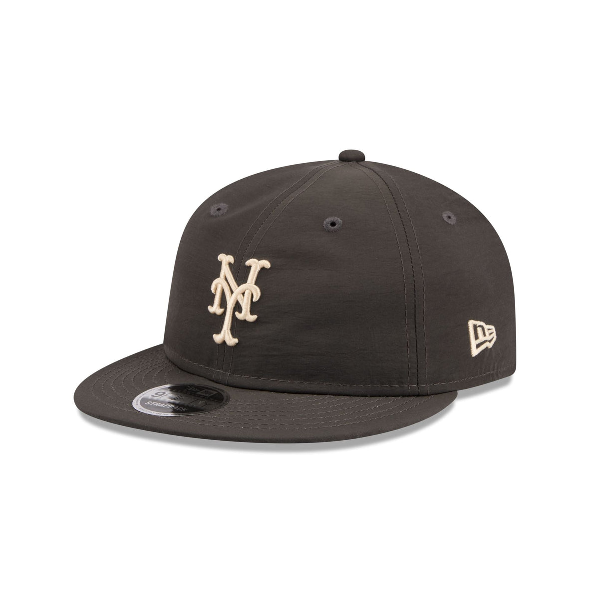 New York Mets Three Looms Nylon Black Retro Crown 9FIFTY Adjustable Hat