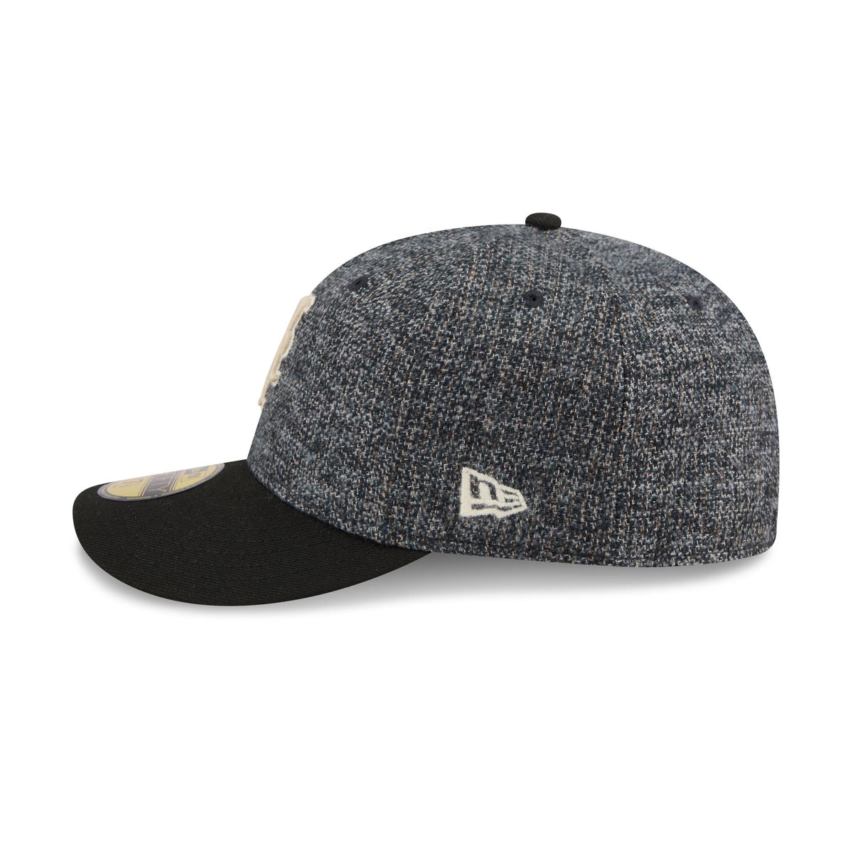 New York Mets Three Looms Tweedy Cotton Black 59FIFTY Fitted Hat