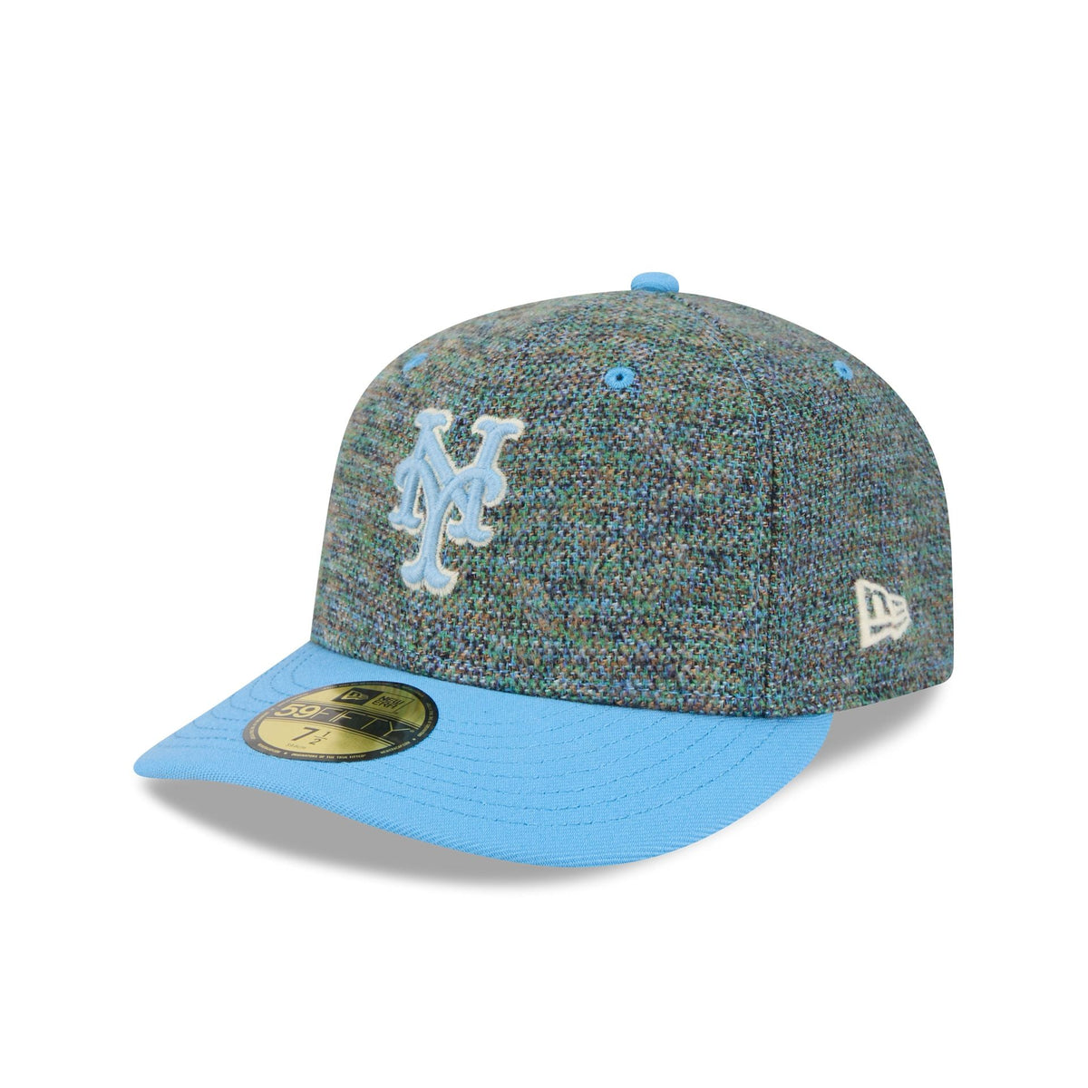 New York Mets Three Looms Tweedy Cotton Radiant Blue 59FIFTY Fitted Hat