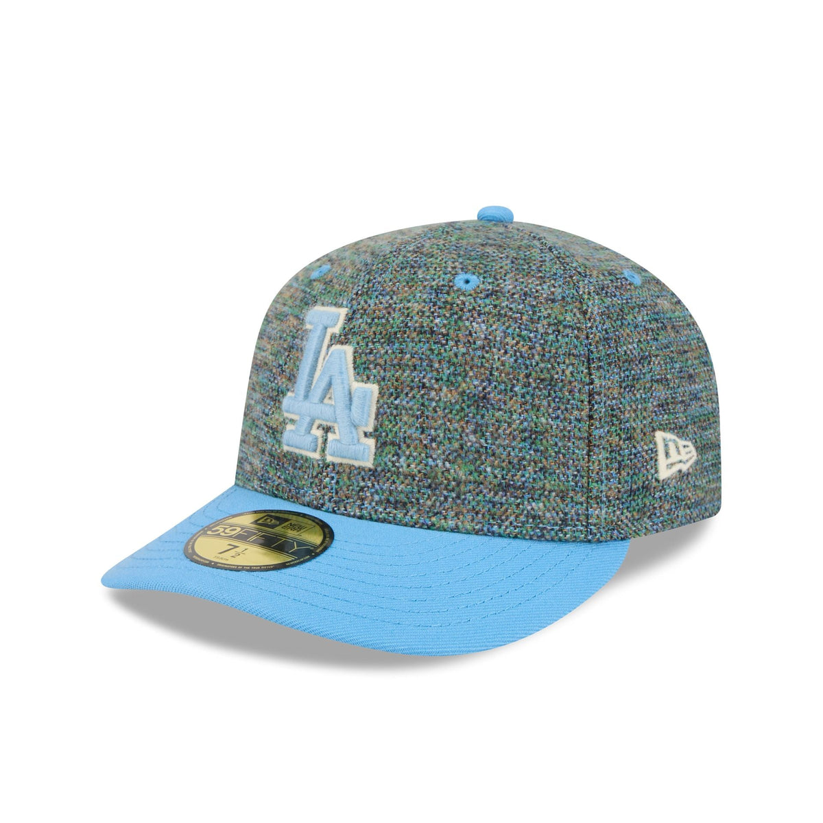 Los Angeles Dodgers Three Looms Tweedy Cotton Radiant Blue 59FIFTY Fitted Hat