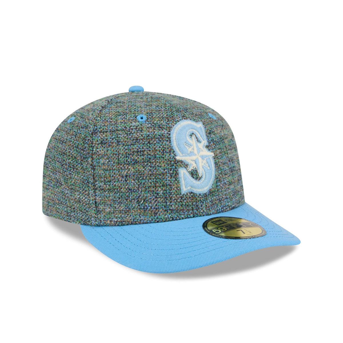 Seattle Mariners Three Looms Tweedy Cotton Radiant Blue 59FIFTY Fitted Hat