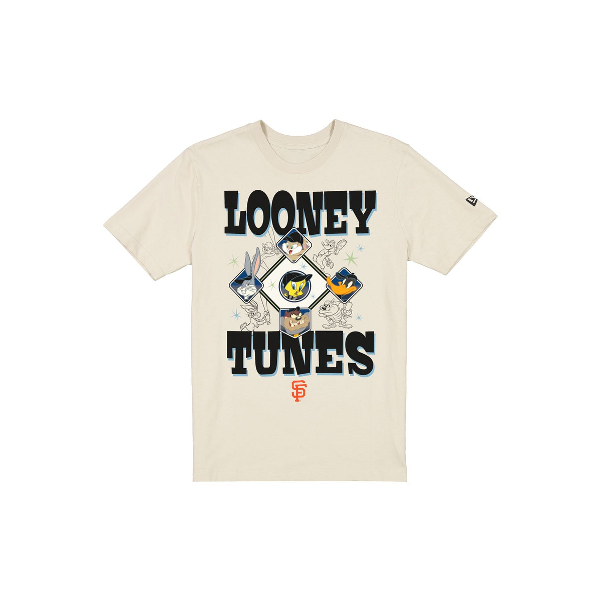 San Francisco Giants Looney Tunes Diamond Chrome White T-Shirt