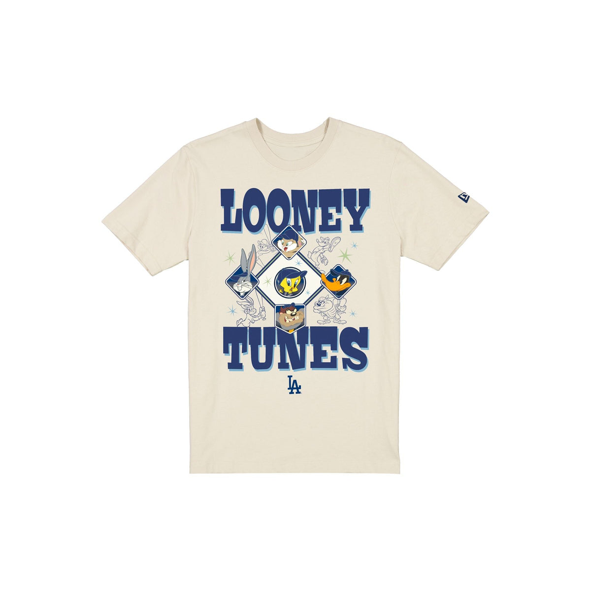 Los Angeles Dodgers Looney Tunes Diamond Chrome White T-Shirt