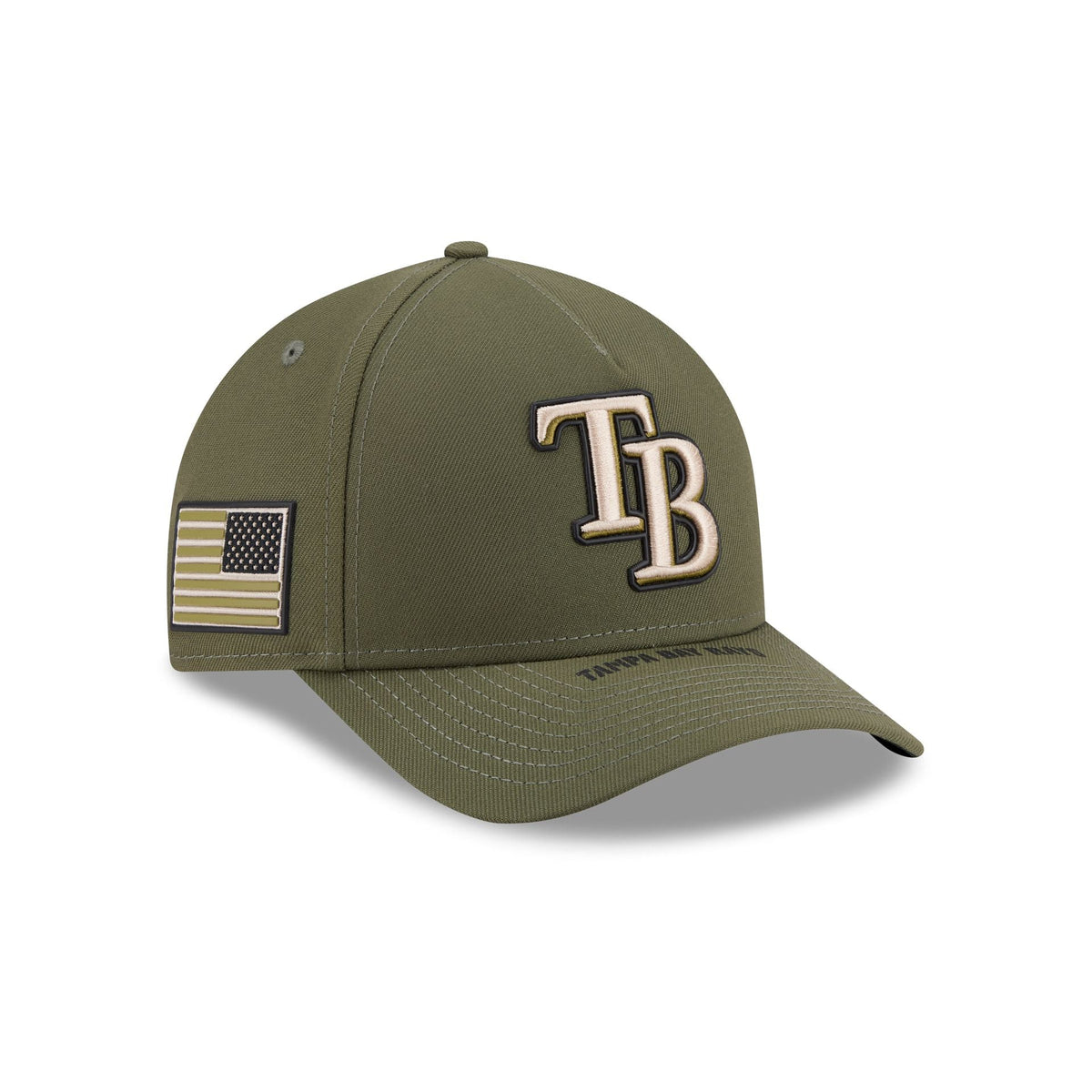 Tampa Bay Rays Armed Forces Day 2026 9FORTY M-Crown A-Frame Snapback Hat