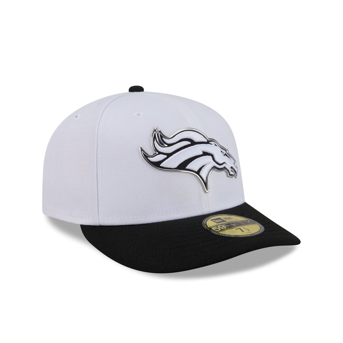 Denver Broncos 2026 Draft Black and White 59FIFTY Fitted Hat