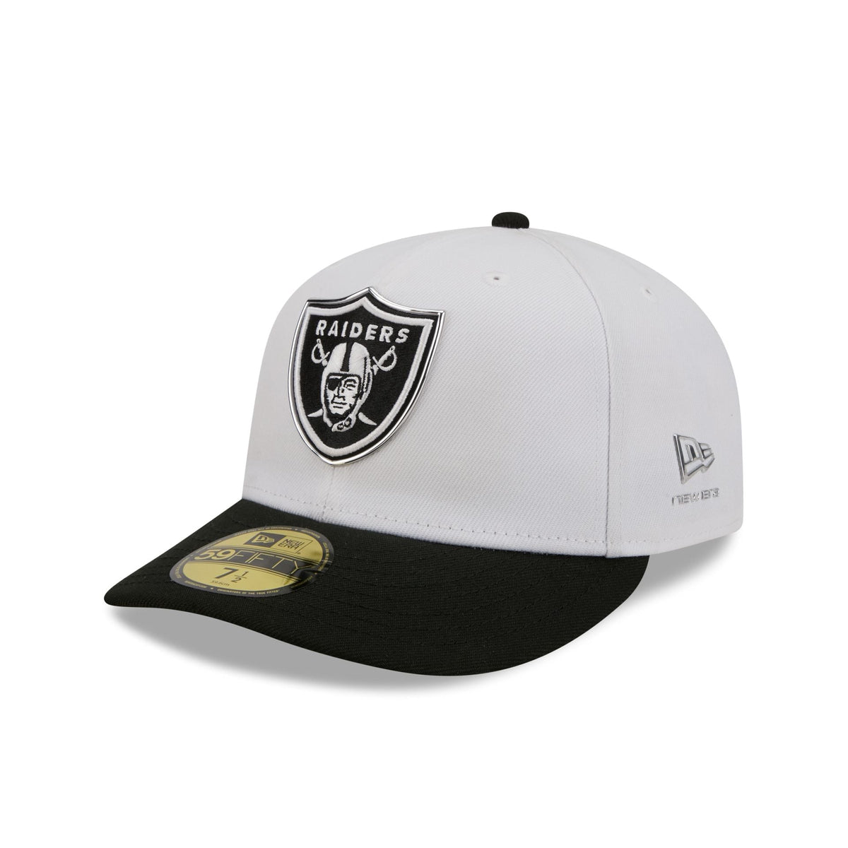 Las Vegas Raiders 2026 Draft Black and White 59FIFTY Fitted Hat